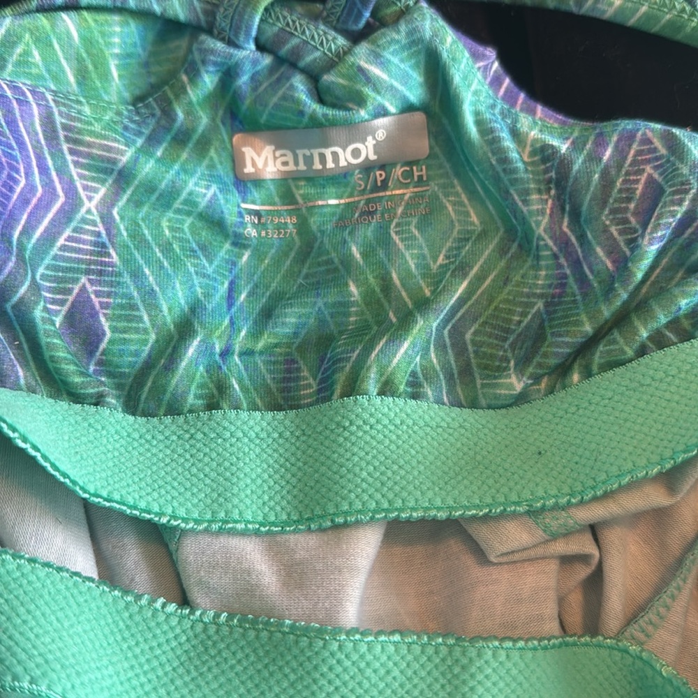 Marmot Teal and Purple Patterned Dress - Picture 5 of 6
